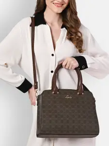 Lavie Geometric Printed Structured Satchel with Quilted