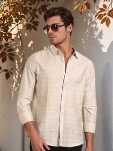 Thomas Scott Men Classic Slim Fit Opaque Casual Shirt