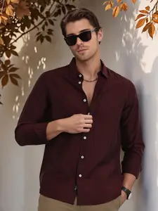 Thomas Scott Men Classic Slim Fit Opaque Casual Shirt