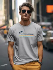 ADRO Typography Printed Round Neck Pure Cotton T-shirt