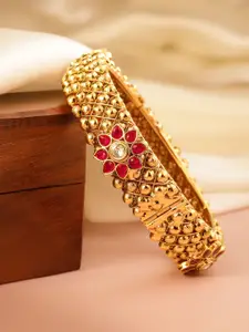 Peora Gold-Plated Stone Studded Bangle