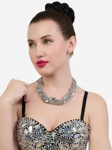 Zaveri Pearls Silver-Plated Necklace