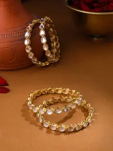 Anouk Women Set of 4 Kundan Studded Bangles