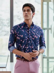 Louis Philippe Men Slim Fit Floral Opaque Printed Formal Shirt