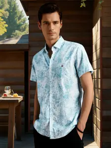 Louis Philippe Sport Men Slim Fit Floral Opaque Printed Casual Shirt