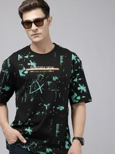 SPYKAR Oversized Fit Typography Printed T-shirt