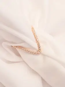 VOGUE PANASH Gold-Plated Stone-Studded Adjustable Finger Ring