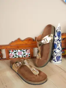 MOZAFIA Women Open Toe Flats with Buckles