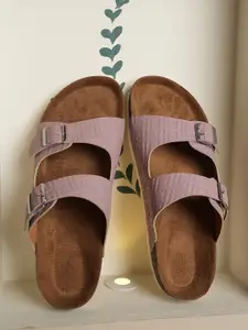 MOZAFIA Women Open Toe Flats with Buckles