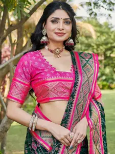 Satrani Woven Design Zari Pure Silk Patola Saree