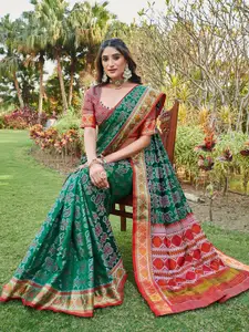 Satrani Woven Design Zari Pure Silk Patola Saree