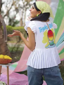 Sangria Women Rayon Digital Print Holi Special Top