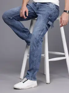 Allen Solly Men Classic Straight Fit Mid-Rise Heavy Fade Stretchable Jeans