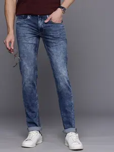 Allen Solly Men Skinny Fit Mid-Rise Heavy Fade Stretchable Jeans