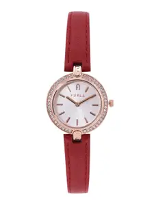 Furla Women Patterned Dial Leather Analogue Watch WW00006005L3