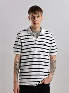 Calvin Klein Jeans Men Striped Polo Collar T-shirt