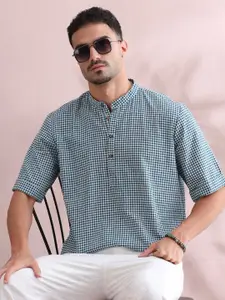 FILORI STUDIO Men Checked Kurta