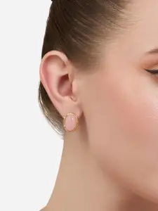 Zaveri Pearls Gold-Plated Artificial Stones Studded Circular Shaped Studs