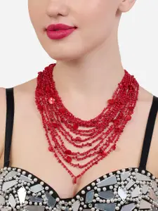 Zaveri Pearls Gold-Plated Layered Necklace