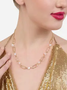 Zaveri Pearls Gold-Plated Necklace