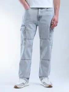 Flying Machine Men Loose Relaxed Fit Light Fade Stretchable Jeans