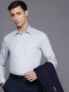 Louis Philippe Slim Fit Textured Pure Cotton Formal Shirt