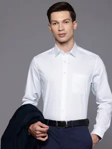 Louis Philippe Slim Fit Striped Pure Cotton Formal Shirt