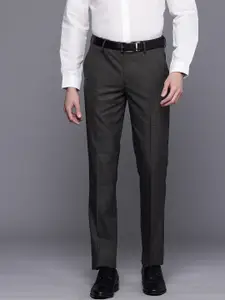 Louis Philippe Men Textured Slim Fit Trousers