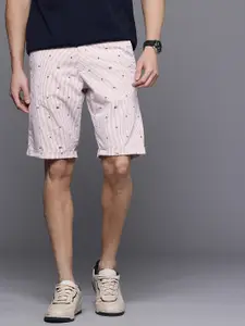 Louis Philippe Sport Men Striped Slim Fit Shorts
