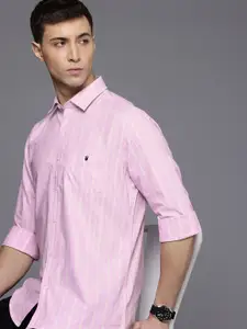 Louis Philippe Sport Pure Cotton Slim Fit Opaque Striped Casual Shirt