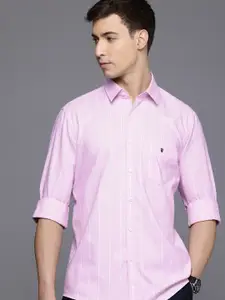 Louis Philippe Sport Pure Cotton Slim Fit Opaque Striped Casual Shirt