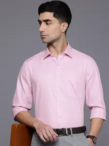 Louis Philippe Slim Fit Textured Pure Cotton Formal Shirt