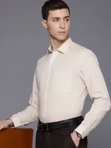 Louis Philippe Classic Fit Linen Cotton Formal Shirt