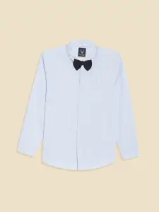 Allen Solly Junior Boys Cotton Slim Fit Casual Shirt With Bow Tie