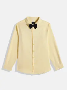 Allen Solly Junior Boys Slim Fit Pure Cotton Casual Shirt With Bow Tie