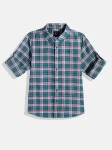 Allen Solly Junior Boys Tartan Checked Pure Cotton Casual Shirt