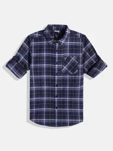 Allen Solly Junior Boys Tartan Checked Pure Cotton Casual Shirt