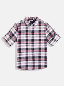 Allen Solly Junior Boys Tartan Checked Pure Cotton Casual Shirt