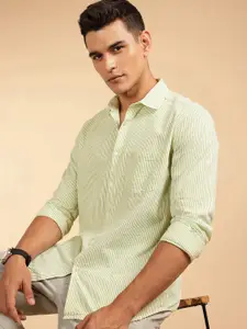 French Connection Men Smart Slim Fit Striped Seersucker Casual Shirt