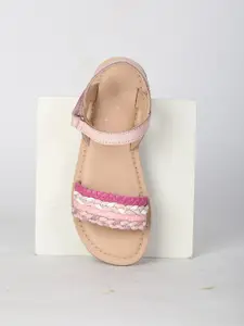 Aria Nica Girls Open Toe Flats