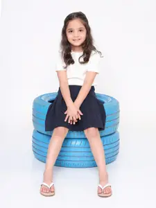 Aria Nica Girls T-Strap Flats with Bows