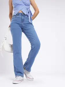 glitchez Women Straight Fit Light Fade Stretchable Jeans