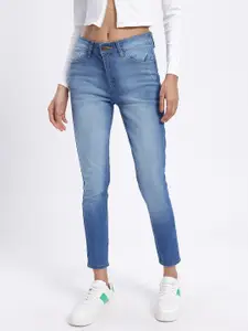 glitchez Women Washed Skinny Fit Jeans