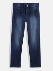 Allen Solly Junior Boys Slim Fit Low Distress Light Fade Stretchable Jeans