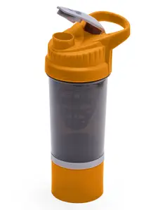BOLDFIT Orange & Black BPA-free Shaker Water Bottle 500ml
