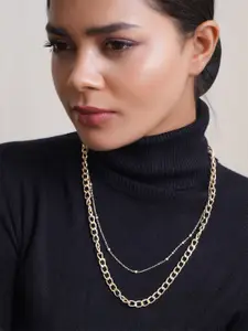 Adwitiya Collection Brass Gold-Plated Handcrafted Necklace