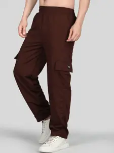 Raxedo Men Relaxed Fit Mid Rise 6 Pocket Pants for Men Cargo Joggers