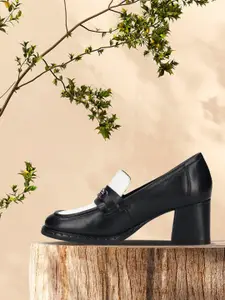 BAGATT Women Leather Colourblocked Block Pumps