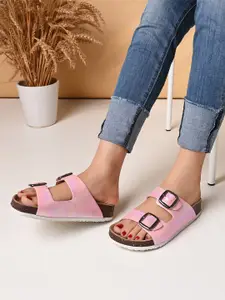 HERE&NOW Women Open Toe Flats