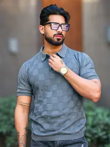 Maniac Men Polo Collar Pockets Slim Fit T-shirt